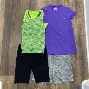 Girls Bundle Athletic Play Clothes Medium